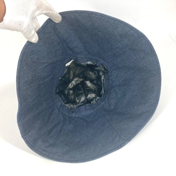 CHANEL Denim Night flight hat hat bucket hat bob hat hat cotton blue main image 7